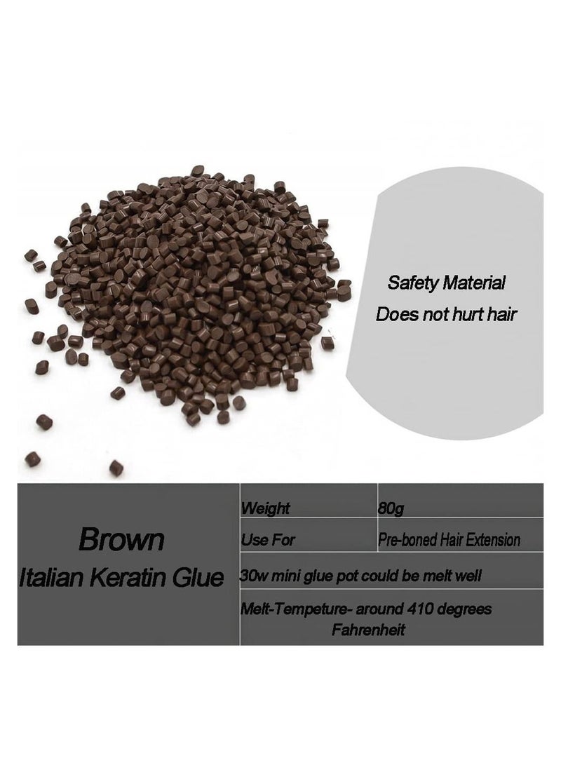 إستيل حبيبات حبيبات حبيبات صمغ الكيراتين الإيطالية 50 جرامًا لتطويل الشعر بأطراف الأظافر - Image 2