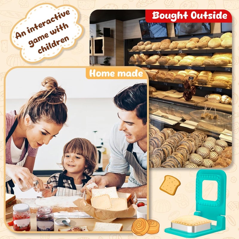 GLSY Metal Sandwich Cutter and Sealer - Round Crustless Sandwich Cutter for Peanut Butter and Jelly‌ Sandwich Maker, PB&J Snacks Party Food Prep - Image 4