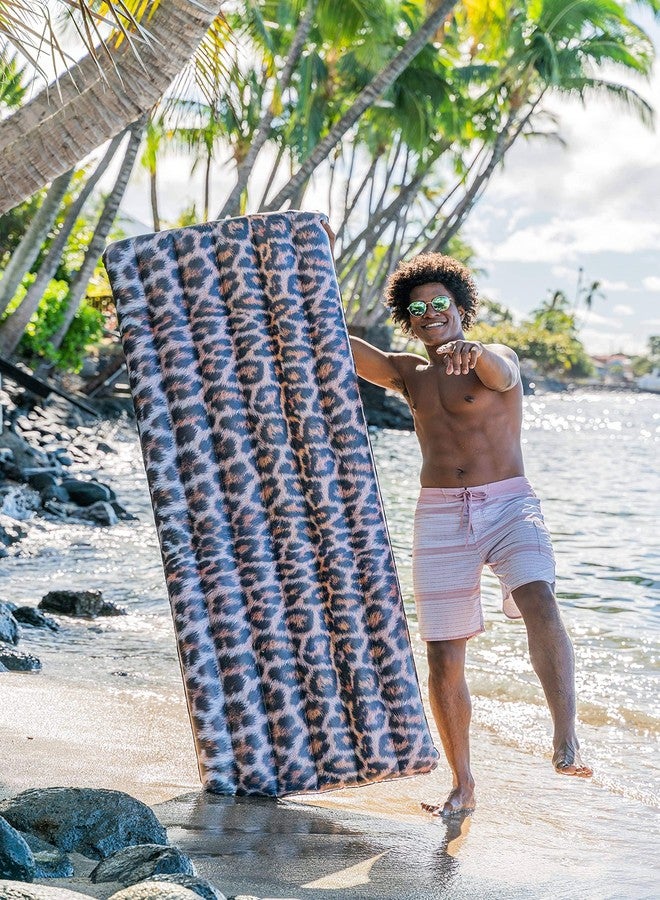 PoolCandy Safari Collection Deluxe Leopard Print Pool Raft 74" - High Resolution Photo RealPrint Technology - Image 3