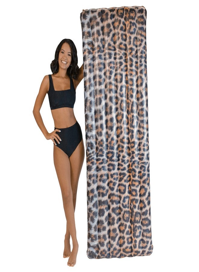 PoolCandy Safari Collection Deluxe Leopard Print Pool Raft 74" - High Resolution Photo RealPrint Technology - Image 1