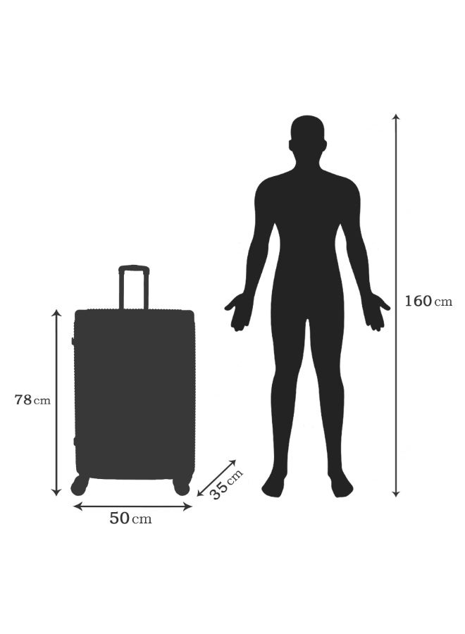 milano Hardside Luggage Trolley Travel Bag 30", Expandable and Lightweight, Modern Design, 360 Degree Spinner Wheels with Combination Lock - Image 4