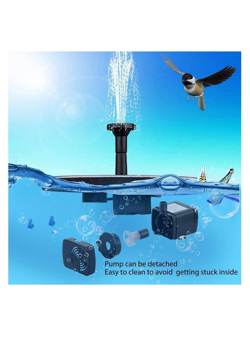 Y&D - Solar Fountain Pump 1.5W Water with 8 Nozzles Powered Feature Pump for Pond Garden Bird Bath Fish Tank Pool Garden Decoration Outdoor Pool Floating - Image 1