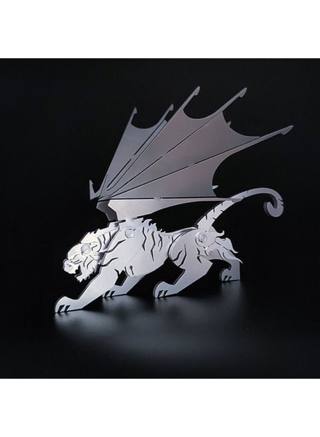 لغز معدني ثلاثي الأبعاد سحري من الصلب الأزرق التنين العقرب الملك زودياك Zhuque دريم DIY لعبة حصرية - اللون: النمر الطائر DIY - Image 1
