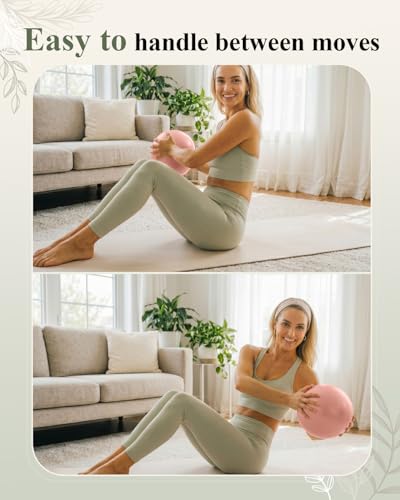Trideer Pilates Ball 78 in with Pump Small Exercise Therapy Ball for Yoga Barre Core Strength AB Workouts Physical Therapy - Image 3