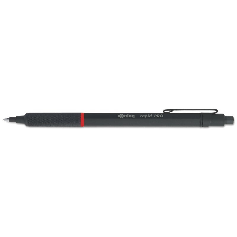 rOtring Rapid Pro Medium Point Ballpoint Pen Black Body 1904292 - Image 2