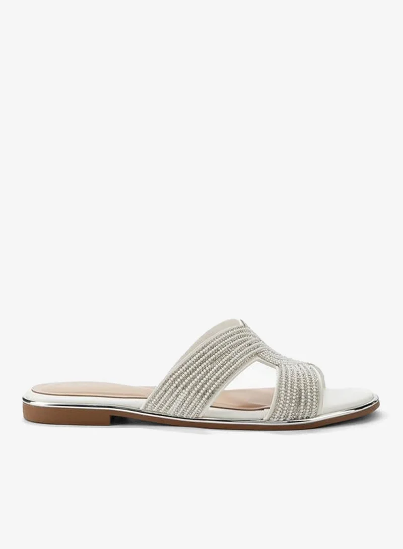 Celeste Women Stone Embellished Slide Sandals