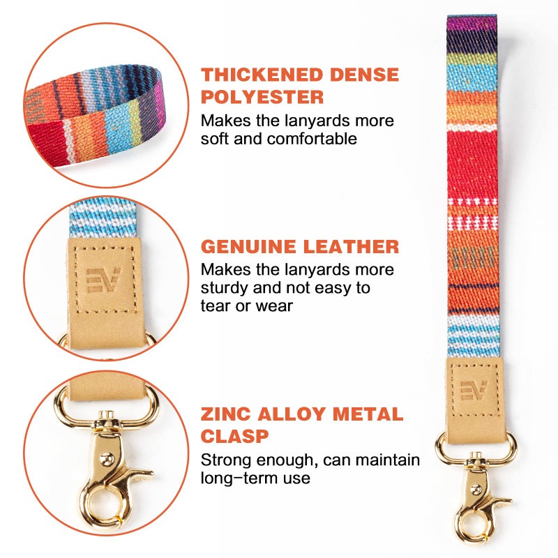 EcoVision Keychain Lanyard for Keys, Wristlet Key Chain for Women, Key Holder Lanyards with 2 keyrings - Image 3