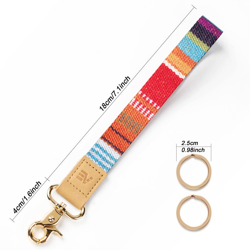 EcoVision Keychain Lanyard for Keys, Wristlet Key Chain for Women, Key Holder Lanyards with 2 keyrings - Image 2