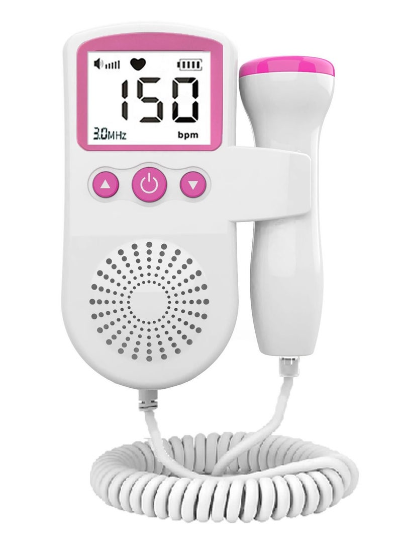Generic Ultrasonic Fetal Heart Rate Detector, Portable Home Use Doppler with LCD Display Screen for Baby, Easy-to-Use Diagnostic Device  - Image 1
