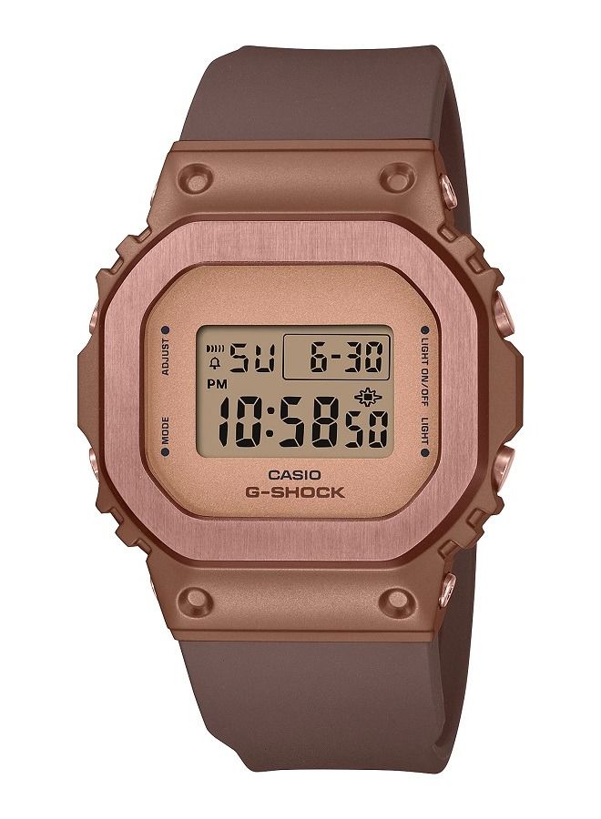 Casio Women Watch G-Shock Square Digital Rose Gold Dial Resin Band GM-S5600BR-5DR - Image 1