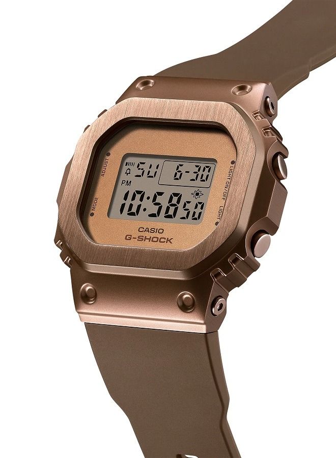 Casio Women Watch G-Shock Square Digital Rose Gold Dial Resin Band GM-S5600BR-5DR - Image 2