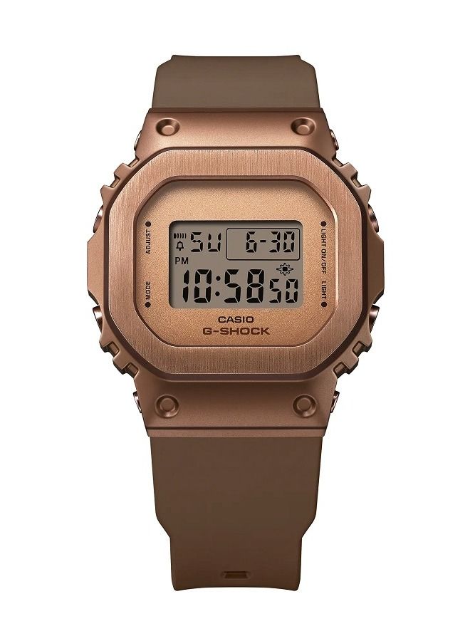 Casio Women Watch G-Shock Square Digital Rose Gold Dial Resin Band GM-S5600BR-5DR - Image 3
