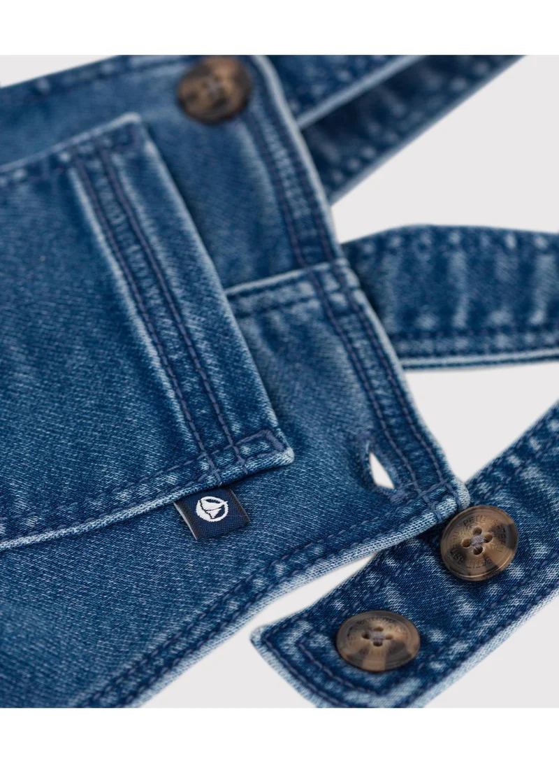 Petit Bateau Babies' Long Denim Dungarees