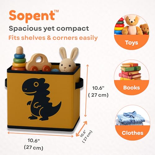 Sopent Toy Organiser for Kids Room – Foldable Fabric Storage Basket, Baby Toy Box, Organizer, Kids Toys Basket for Storage, 10.6 Inch - Image 5