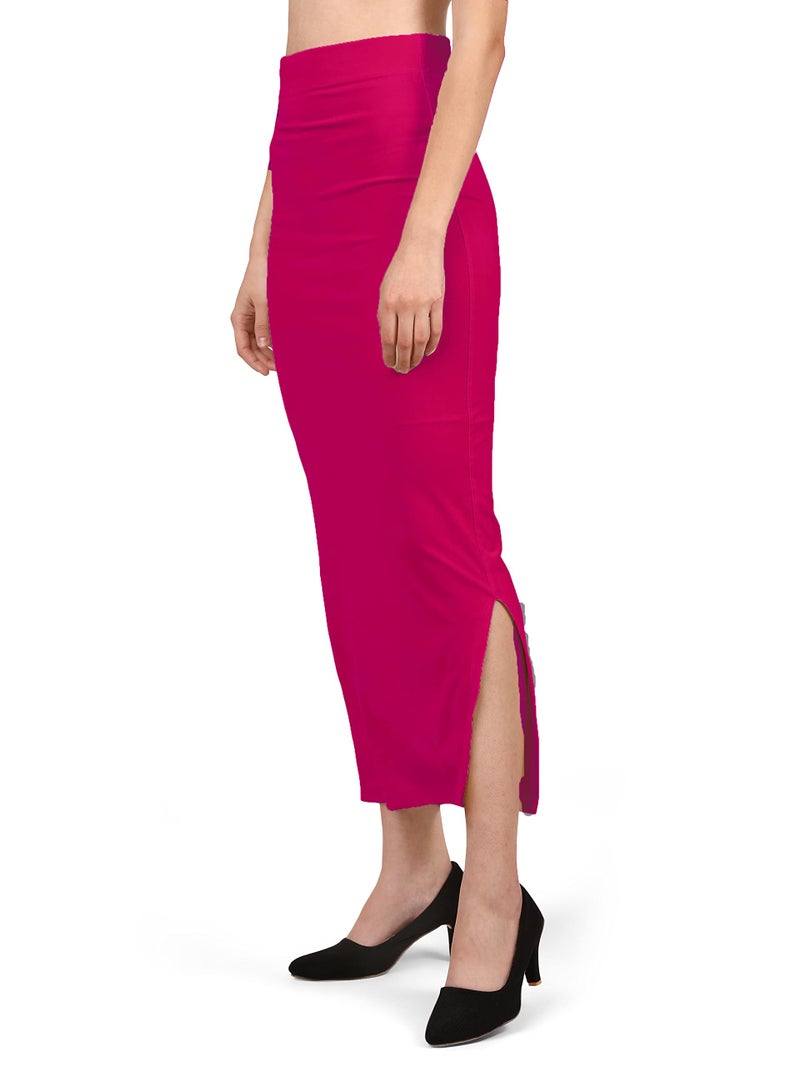 Mehrang Stretchable Saree Shapewear Petticoat for Women, Cotton Blended,Petticoat,Skirts for Women,Shape Wear Dress for Saree Pink - Image 3