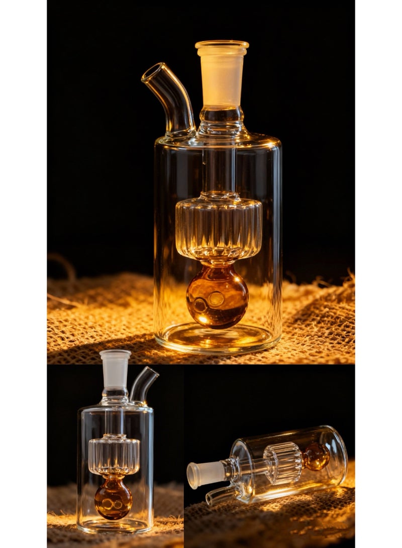 شيانغ مي مصباح زيت زجاجي ممتاز مقاوم للحرارة، زجاجة مزهرية زجاجية مصنوعة من مادة البورسليكات عالية الجودة للاستخدام طويل الأمد، مزهرية زجاجية شفافة (لون عشوائي) - Image 2