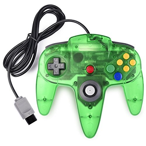 miadore 2 Pack Classic N64 Controllers (Jungle Green/Blue) Bundle with 2 Pack 6FT N64 Controller Extension Cable - Image 2