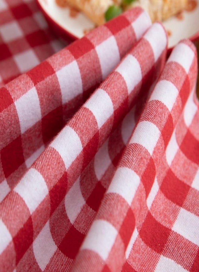 Celbon Home Linen Gingham Check Table Runner Cotton&Line Red Burgundy Checkered Table Runner Kitchen Dining Table Decoration Cover Perfect for Home Kitchen and Events (12x55 Inches) - Image 5