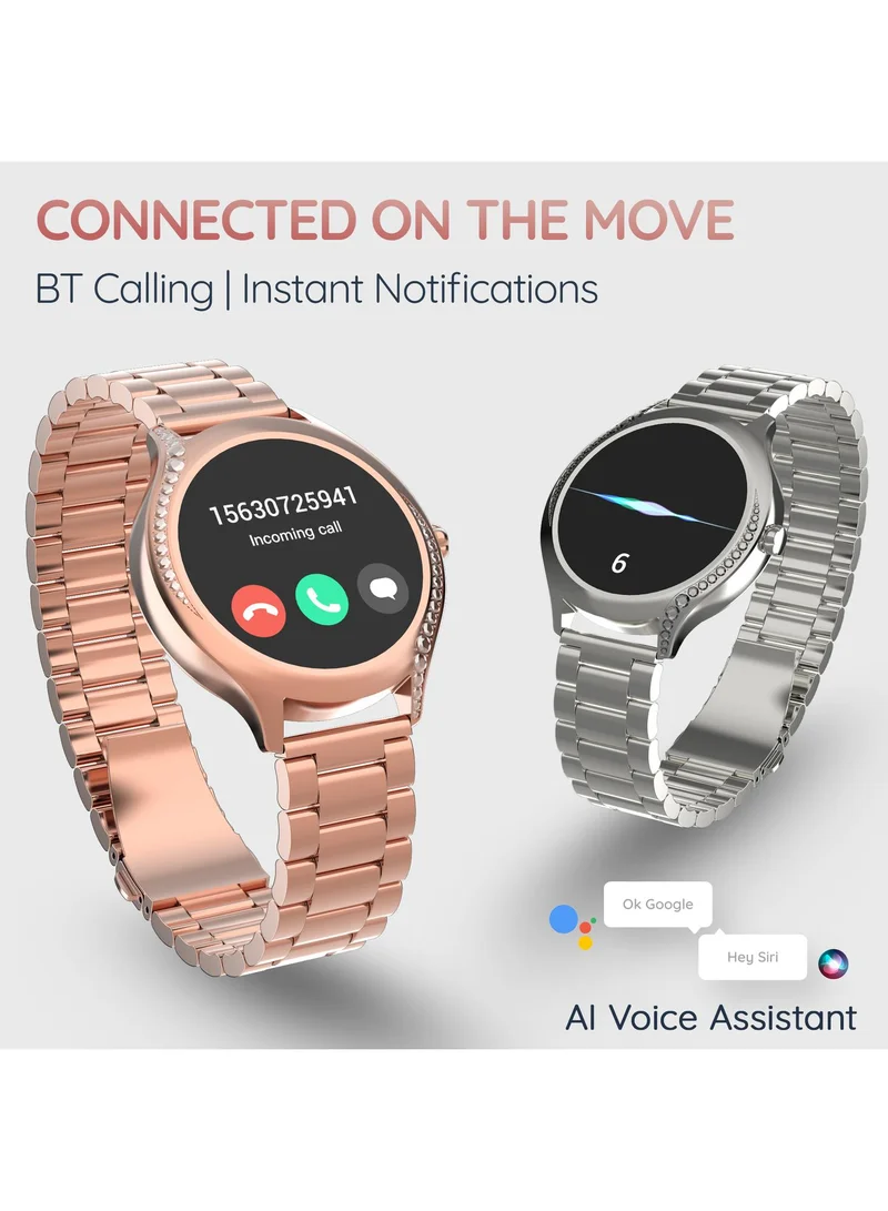 بيبل Ritz 1.19" Smartwatch for Women, HD Display, Bluetooth Calling, Female Health Monitoring, Heart Rate & SpO2 Tracking, Zen Mode, Multi-Sports Modes, Alarm & Notifications