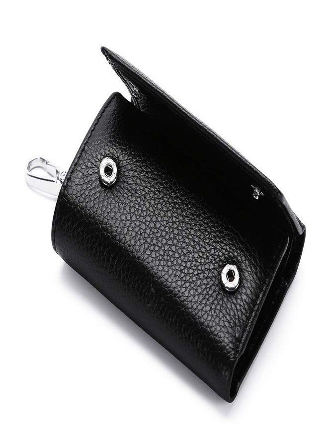 RuoFeng Keychain Key Holder Ring with 6 Hooks Snap Closure (Black) - Image 4
