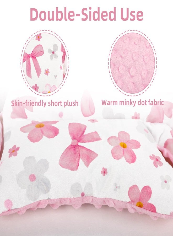 Hooyax Infant Car Seat Insert with Removable Head Support, Dual-Sided Baby Car Seat Cushion for Preemies & Newborns - Universal Head & Body Support for Car Seat, Stroller & Swing(Bow Flower) - Image 4