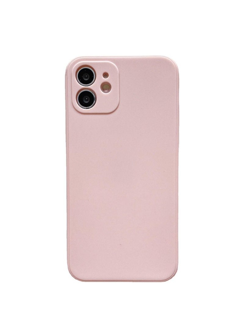 Precision Cut Clear Edge Liquid Silicone Case for iPhone 11 - Pink Apple Protection Cover
