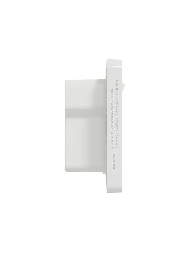 Schneider AvatarOn, 1 Gang, Switched Socket with USB A+C, 13A, White, IP20, USB C, E8315DACUSB_WE - Image 5