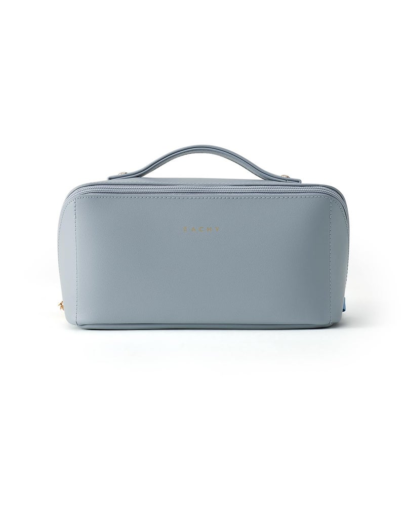 EACHY Travel Makeup Bag,Large Capacity Cosmetic Bags for Women,Portable Pouch Open Flat Toiletry Bag Make up Organizer with Divider and Handle - Image 5