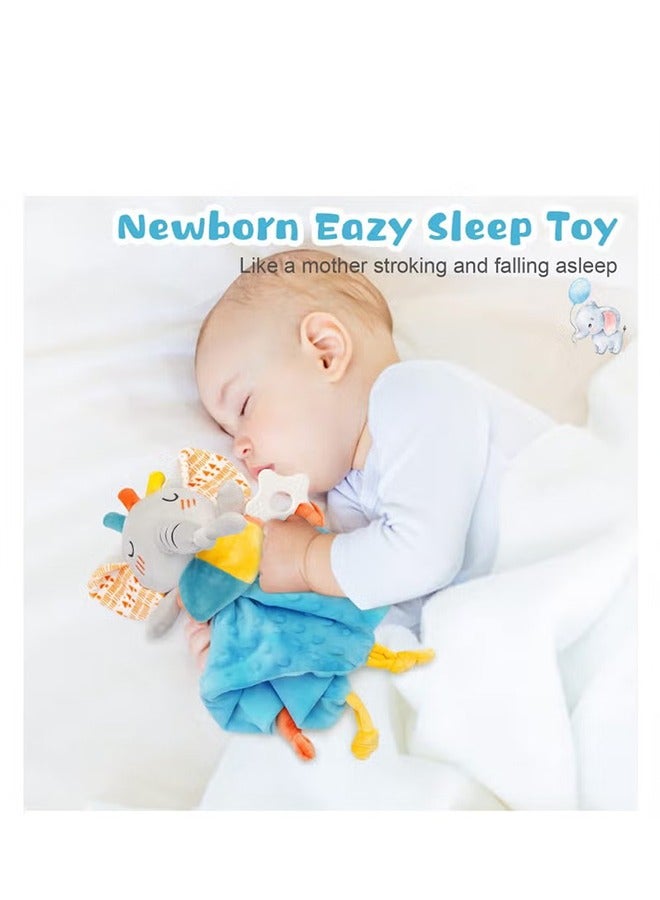 AMI Baby Security Blanket Toys - Elephant Lovey for Infant Baby Toy 0-3 Months Soft Newborn Sensory Rattle Toy with Stuffed Animal Plush Security Blankets Shower Gift for Boys Girl Toddlers - Image 4