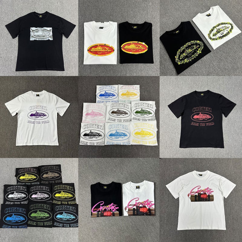 Corteiz Alcatraz Island Color Cartoon Printing Beautiful Trendy Loose Casual Round Neck Short-Sleeved T-Shirt For Men And Women - Image 2