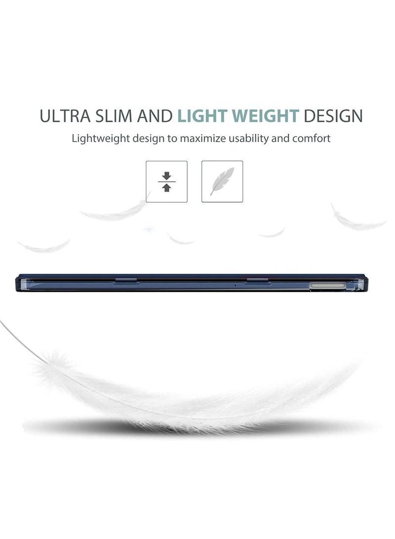 ELTRAZONE Slim Stand Case for iPad Air 13-Inch M2 (2024) – Navy Blue, Smart Shell with Touch ID Support, Auto Wake/Sleep, and Translucent Back - Image 4