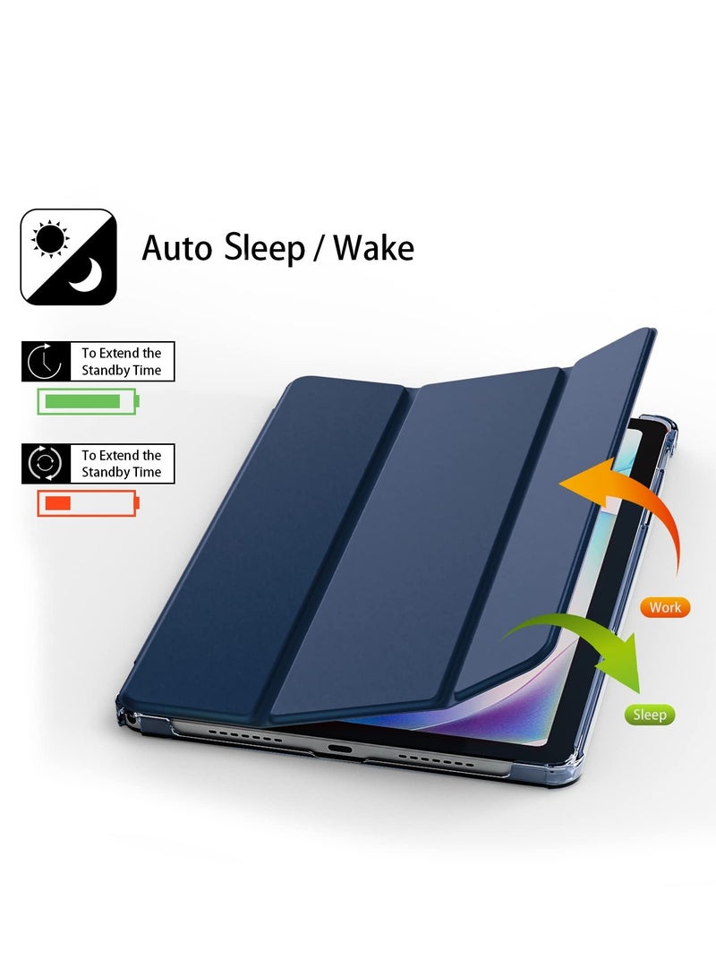 ELTRAZONE Slim Stand Case for iPad Air 13-Inch M2 (2024) – Navy Blue, Smart Shell with Touch ID Support, Auto Wake/Sleep, and Translucent Back - Image 3