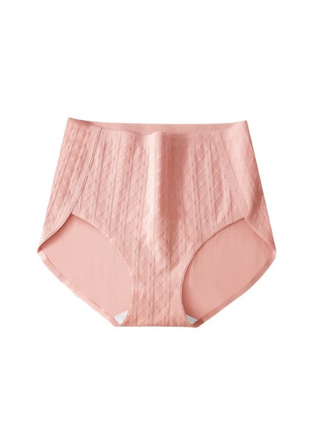 LANG SHA Langsha Long-staple Cotton Women's High-waisted Antibacterial Underwear 3-pack Extended Full Cotton Crotch High-end Embossed Postpartum Tummy Control Women's Panties - Image 5