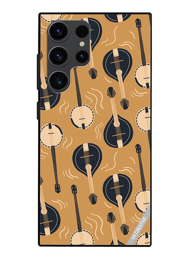 VR CREATIVE Protective Case Cover For Samsung Galaxy S23 Ultra 5G Mandolin Or Domra International Music Copy Design Multicolour - Image 1