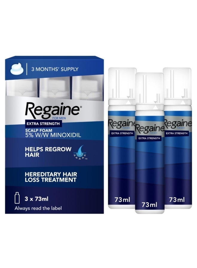 ريجين رغوة ريجين (Regaine) للرجال بتركيز 5% - عبوة ثلاثية - Image 1