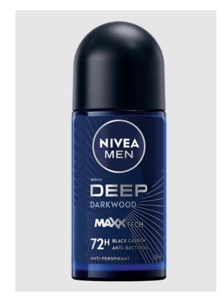 Nivea Nivea Antiperspirant For Men Roll on Deep Dark Wood Maxx Roll on 50 Ml 