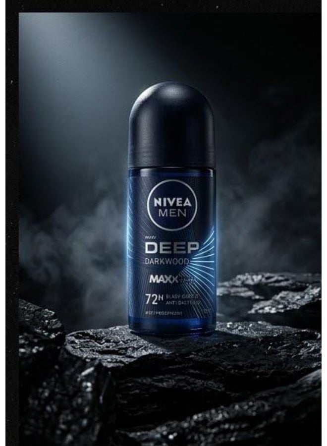 Nivea Deodorant Roll On Deep Dark Wood Maxx Roll on 50 Ml (Packaging may vary) - Image 3