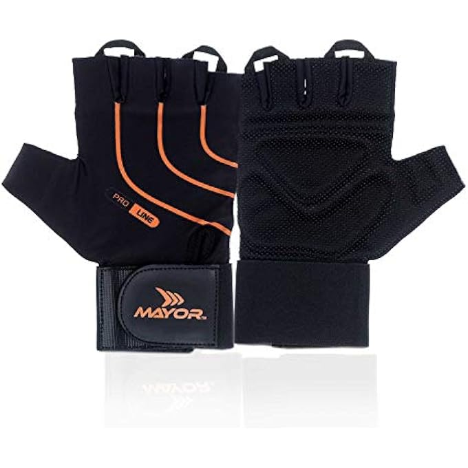 Mayor Mercury Gym, Crossfit, Exercise & Sports Gloves- Ideal For Men & Women (Black/Orange) - Image 1