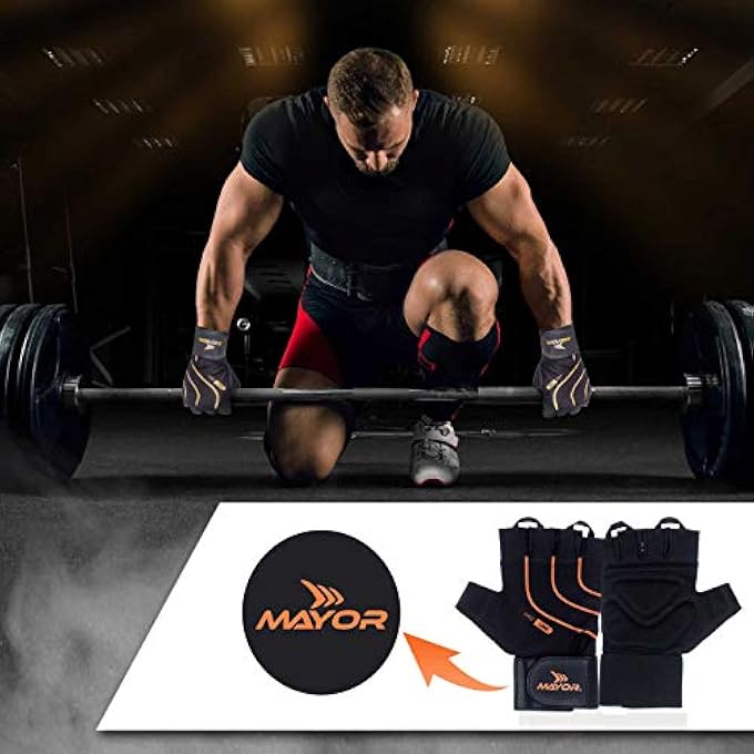 Mayor Mercury Gym, Crossfit, Exercise & Sports Gloves- Ideal For Men & Women (Black/Orange) - Image 5