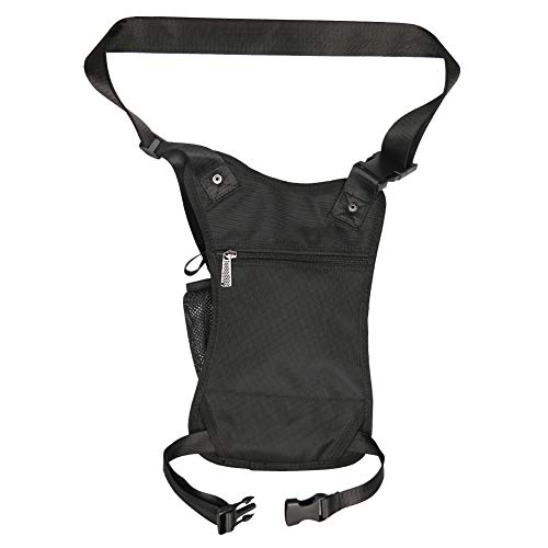 Larswon Thigh Pouch Bag - Tactical Waist Pack for Motorcycle, Waterproof Black - Image 4