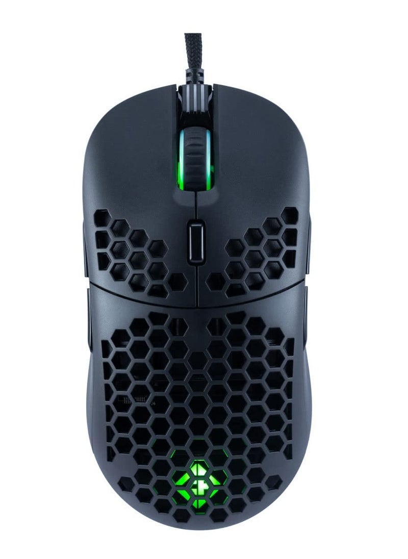 Cosmic Byte - Kilonova 3325IC RGB Wired Gaming Mouse with Pixart 3325 Sensor, Ultra Lightweight 73grams, Adjustable Weights, Paracord Cable, Replaceable Top Cover and Side Buttons (Black) - Image 1
