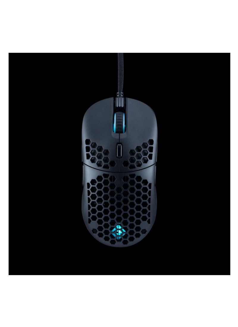 Cosmic Byte - Kilonova 3325IC RGB Wired Gaming Mouse with Pixart 3325 Sensor, Ultra Lightweight 73grams, Adjustable Weights, Paracord Cable, Replaceable Top Cover and Side Buttons (Black) - Image 1