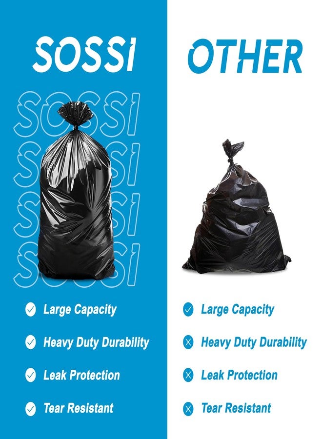 SOSSI أكياس قمامة SOSSI للنفايات اليومية/أكياس القمامة/أكياس القمامة للنفايات الجافة والرطبة | أسود، حجم متوسط - 19 × 21 بوصة، 30 كيسًا/لفة، (عبوة من 4) (عبوة من 6 أكياس قمامة 19 × 21) - Image 4