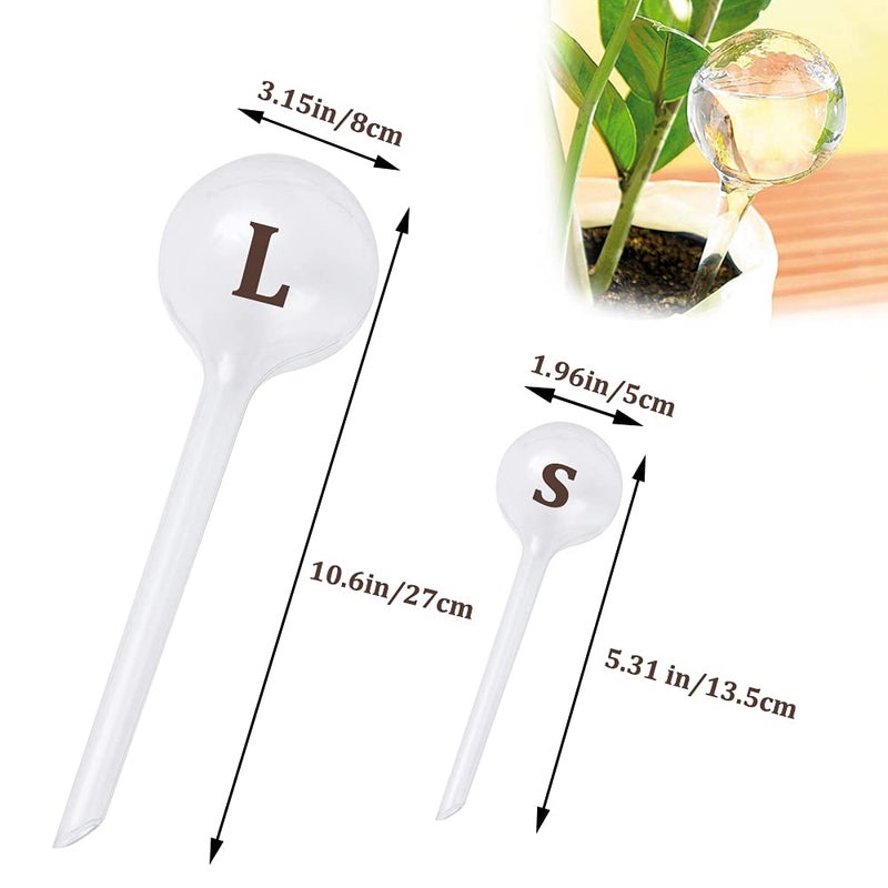 Pynqdfu 10 Pcs Clear Plant Watering Globes,Plastic Self-Watering Bulbs,Flower Automatic Watering Device,Garden Waterer for Plant Indoor Outdoor - Image 2