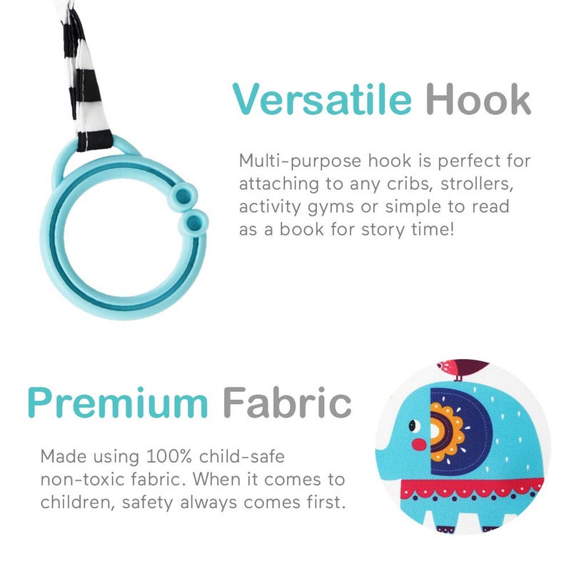 Urban Kiddyâ„¢ Baby's My First Family Album | Soft Photo Cloth Book Gift Set for Newborn Toddler & Kids (Elephant) - Image 4