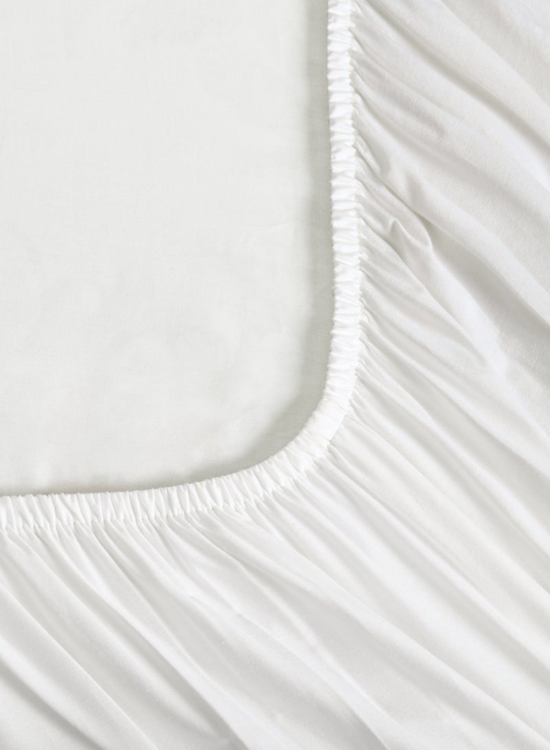 Master Home Textile Cotton Fitted Sheet Set, 100% Cotton, 200 TC, 3 Pieces King Size with 35 cm Deep Pocket - Image 3