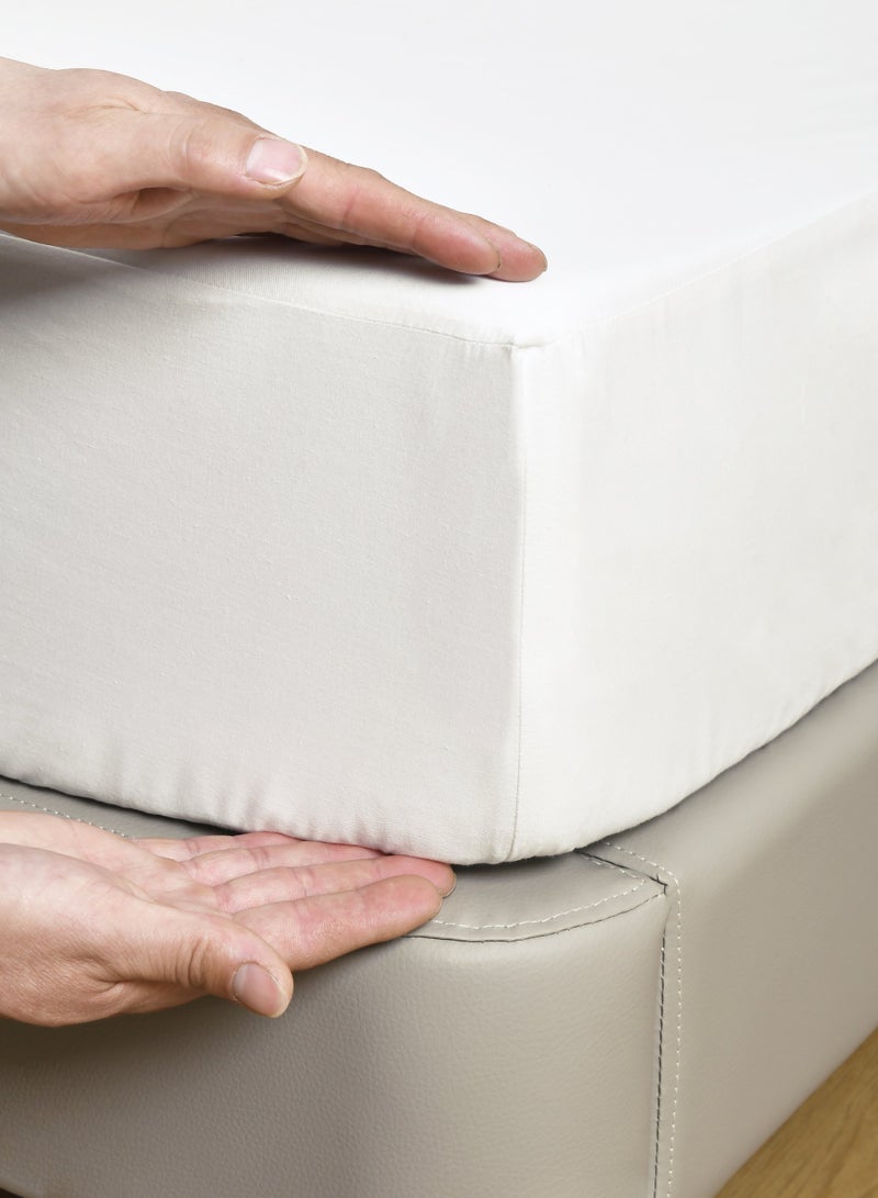 Master Home Textile Cotton Fitted Sheet Set, 100% Cotton, 200 TC, 3 Pieces King Size with 35 cm Deep Pocket - Image 5