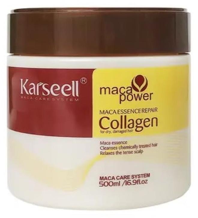 Karseell Collagen Hair Treatment Deep Repair Conditioning Argan Oil Collagen Hair Mask Essence for Dry Damaged Hair All Hair Types 16.90 oz 500ml - Image 1