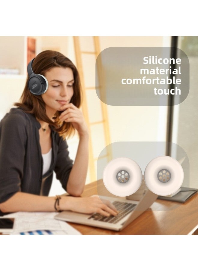 Suitable For JBL Tune 520BT Headset Bluetooth Headset Earmuffs Silicone Protective Cover Dustproof Soft Case Replacement-Color:Off-white-Model:T25  - Image 5