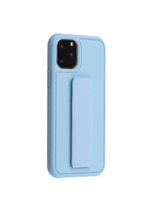Shockproof PC TPU Protective Back Cover with Wristband Holder For Apple iPhone 12 Pro Max Light Blue - Image 3